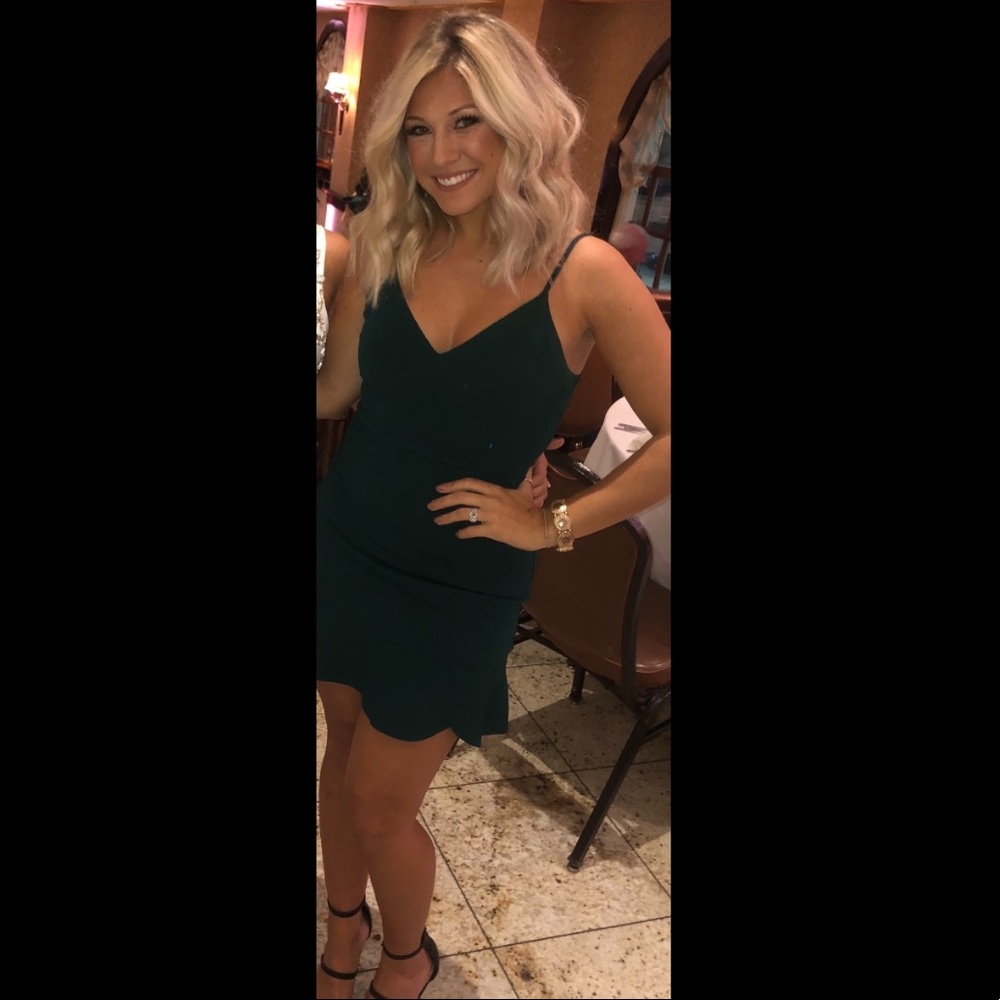 Emerald green dress
